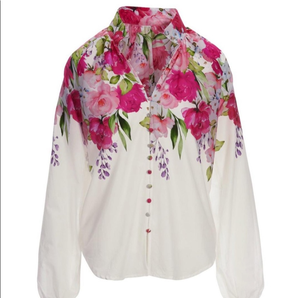 Boston proper floral top